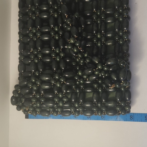 Walborg Vintage Green wood beaded Purse - Picture 15 of 15